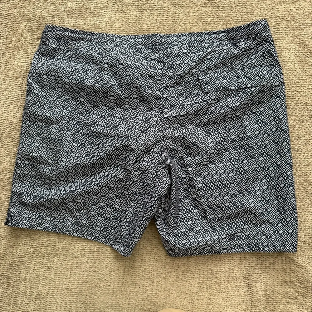 Jachs NY Swim‎ Navy Geometric Print Swim Trunks XL Mesh Lined